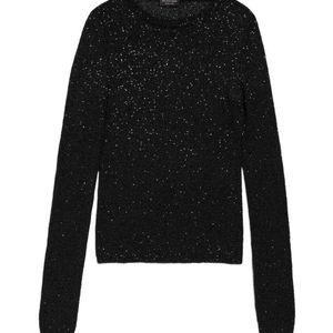 Balenciaga Black Sequinned Long-Sleeve Top