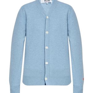 COMME DES GARÇONS PLAY Blue Long Sleeve Cardigan