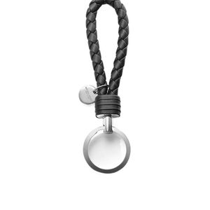 Bottega Veneta White Woven Keychain