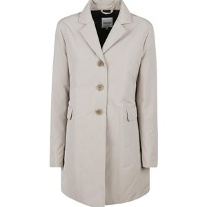 Aspesi Grey Single-Breasted Coat