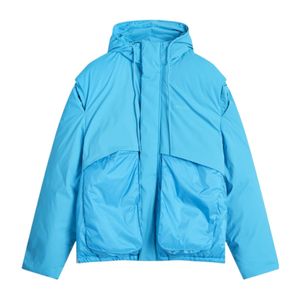 Represent Blue Layered Hooded Puffer for men