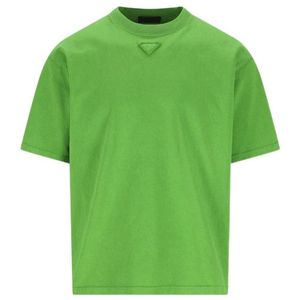 Prada Green Short-Sleeved Crewneck T-Shirt for men