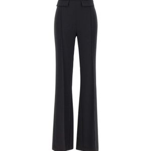 Elisabetta Franchi Black High-Waist Wide-Leg Pants
