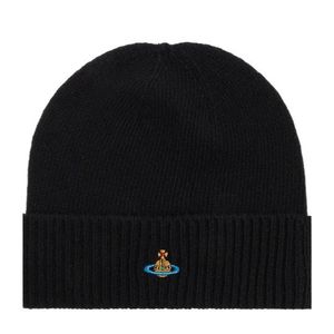 Vivienne Westwood Black Logo Embroidered Beanie for men