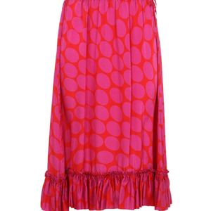 Dries Van Noten Pink Samila Midi Skirt