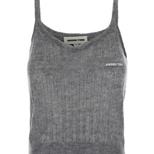 ShuShu/Tong Grey Shushu/Tong Brushed Logo Knit Tank Top
