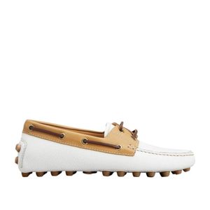 Tod's White Boat Gommino Bubble Shoes
