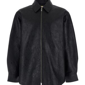 sunflower Black Crinkled Zip Jacket for men