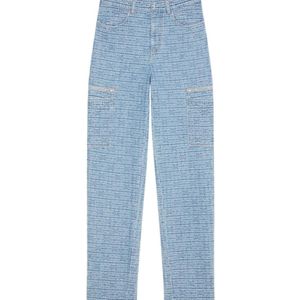 Givenchy Blue 4G Loose Fit Cargo Jeans for men