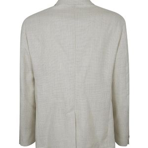 Etro Grey Textured Single-Breasted Blazer for men