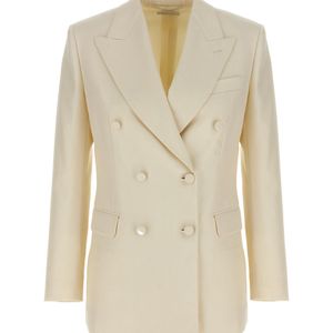 Brioni Natural Double-Breasted Blazer