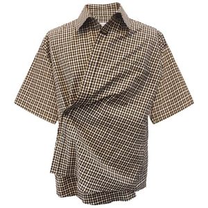 Martine Rose Grey Check-Pattern Buttoned Shirt for men