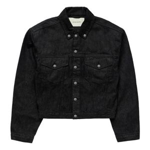 Entire studios Black Shrunken Denim Jacket Raw for men