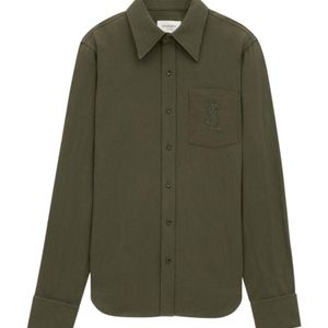 Saint Laurent Green Cassandre Button-Up Shirt
