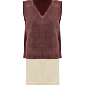 Maison Margiela Purple Layered Sleeveless Knitwear