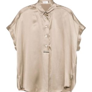 Brunello Cucinelli Natural Short-Sleeved Tops
