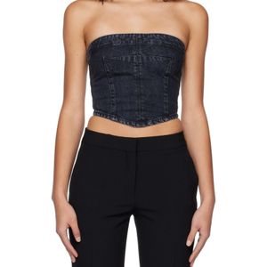 Stella McCartney Black Asymmetrical Hem Corset