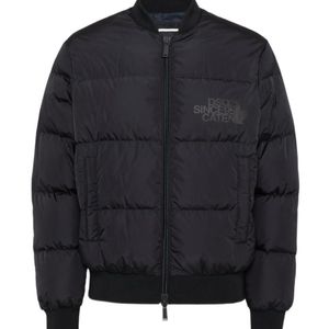 DSquared² Black Easy Puffer Bomber Jacket for men