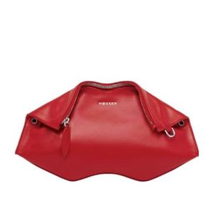 McQueen Red Manta Clutch Bag