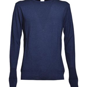 Aspesi Blue Fine Knitted Sweater for men