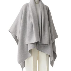 Fabiana Filippi Grey Asymmetrical Shawl