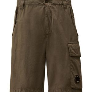 C P Company Green Cotton Ripstop Cargo Shorts for men