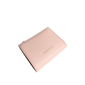 Gucci Pink Small Wallet With Lettering