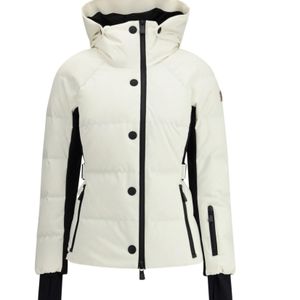 Moncler Natural Grenoble Guyane Zip-Up Down Jacket