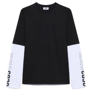Gcds Black Long Sleeve T-Shirt for men