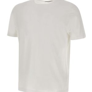 Kangra Cashmere White Cotton T-Shirt for men