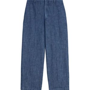 Jil Sander Blue Chambray Tapered Trousers for men
