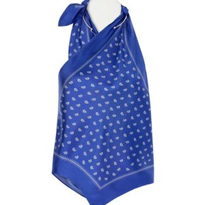 Christopher Esber Blue Bandana-Print Scarf-Tie Top