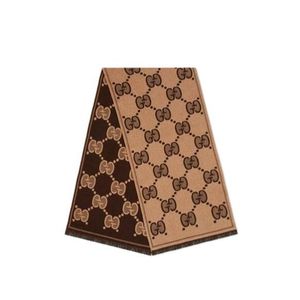 Gucci Brown Gg Jacquard Scarf