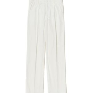 Auralee White Pleated Casual Pants for men