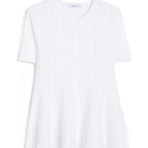 Max Mara White Stretch Viscose Sweater