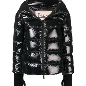 Herno Black Glove Detailed Down Jacket