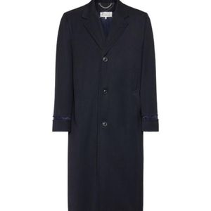 Maison Margiela Blue Single-Breasted Coat for men