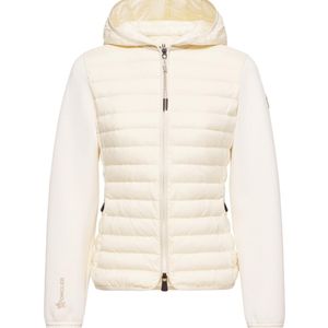 Moncler Natural Grenoble Logo Patch Zip-Up Cardigan