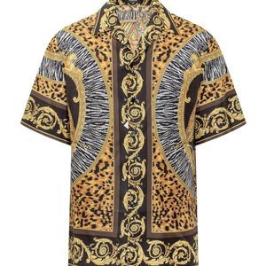 Versace Yellow Short Sleeve Shirts for men