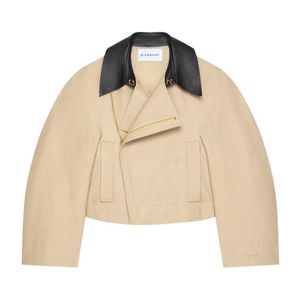 Givenchy Natural Collared Cropped Peacoat