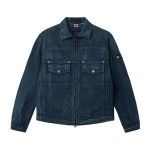 Stone Island Blue Long-Sleeve Casual Jacket for men