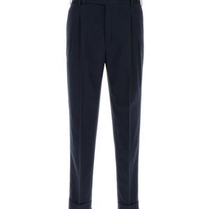 Pt Pantaloni Blue Casual Trousers With Belt Loops for men