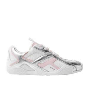 Versace White Mesh Lace-Up Sneakers