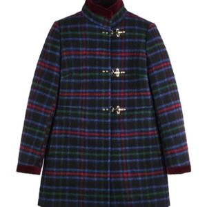 Fay Blue Virginia Plaid Toggle Coats