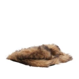 Dolce & Gabbana Brown Wool Slide Sandals