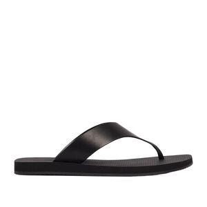 The Row Black Dune Classic Ginza Slip-On Slides