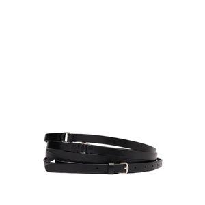 Ann Demeulemeester Black Triple-Wrap Leather Belt