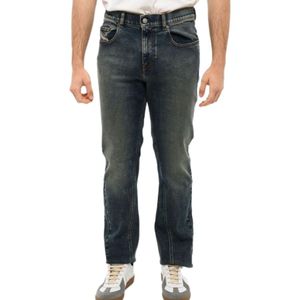 DIESEL Grey Faded Straight-Leg Jeans for men