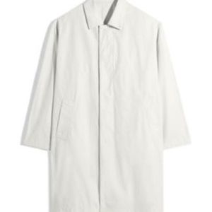 Lemaire White Classic Woven Car Coat for men