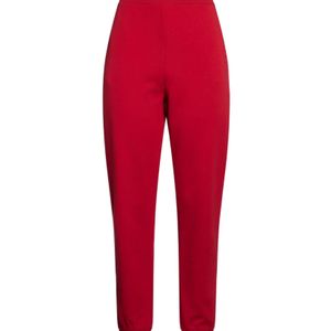 Max Mara Red Simple Solid-Color Sweatpants